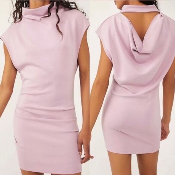Free People Dresses & Skirts - Free People Amelie Mock Neck Knit Dress in Lilac Medium